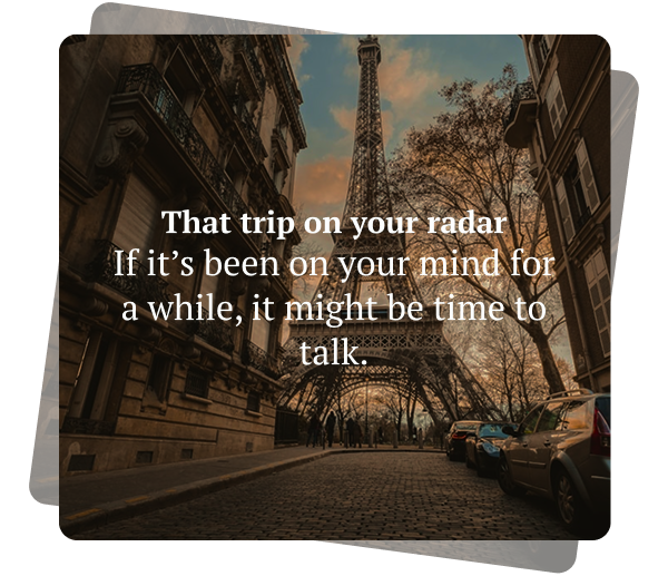 Hay viajes que no aparecen de repente